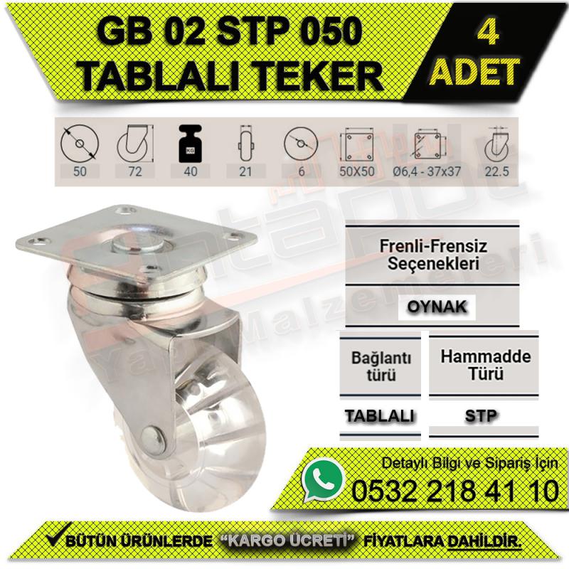 GB 02 STP 050 TABLALI ŞEFFAF TEKER (4 ADET)